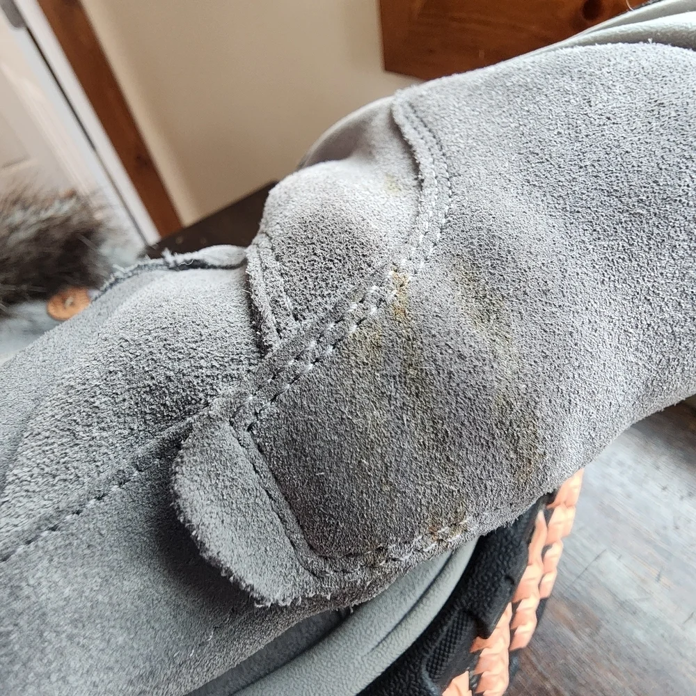 Women's Clarks Wintry Hi Tall Temps -20 C Grey Suede Winter Boots US 9.5 UK 7